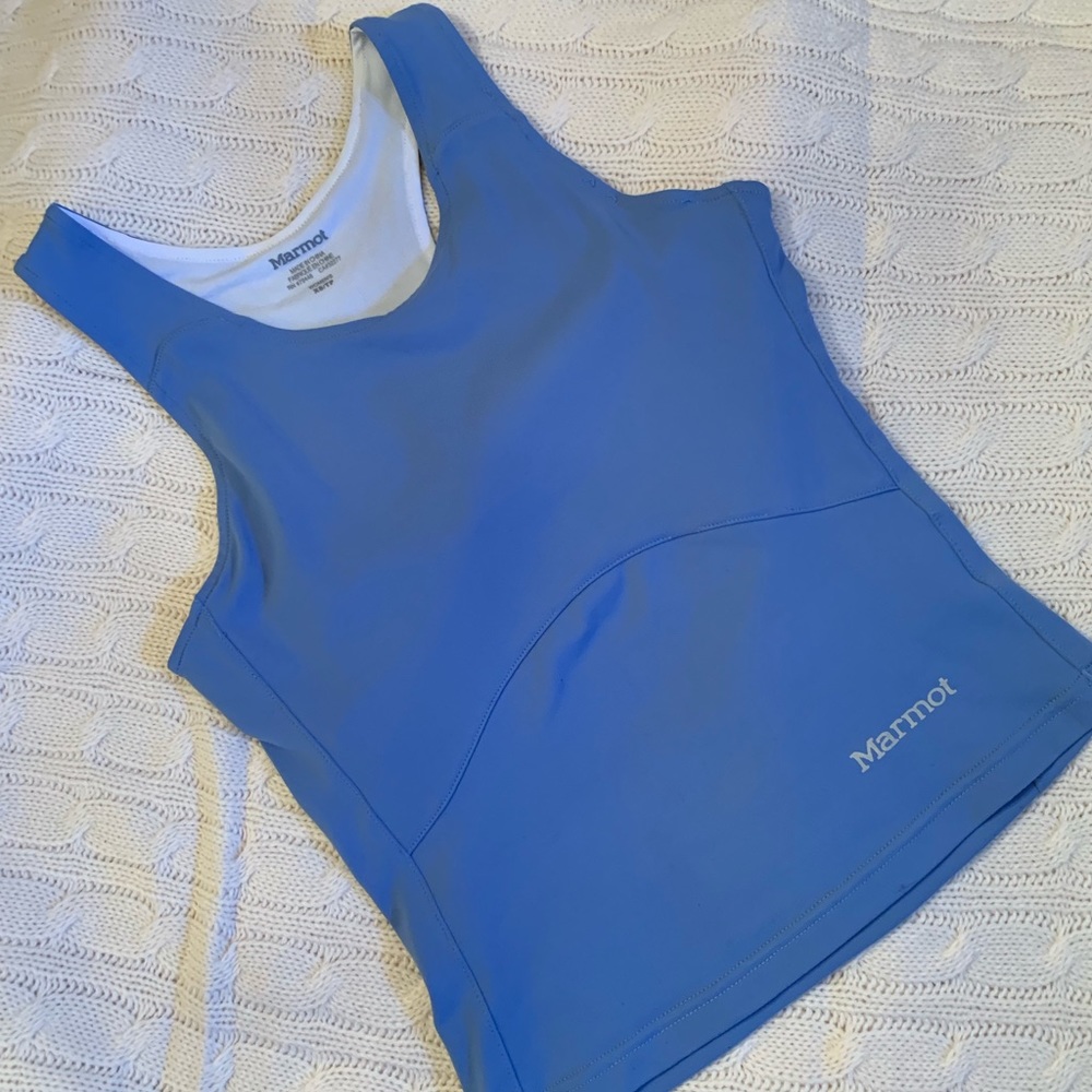 Marmot, XS, activewear top, cornflower blue, GUC